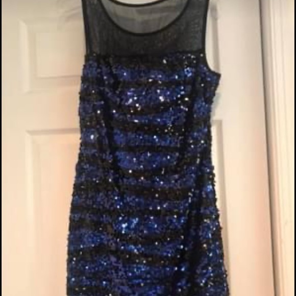 Formal Dress Blue and Black Dress - Picture 1 of 4